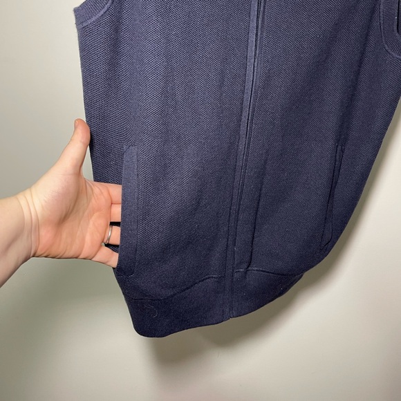 NWT- Polo Ralph Lauren Men’s navy Full zip Cotton sweater Vest in size L - Picture 3 of 8